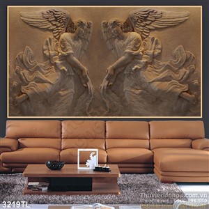 Tranh điêu khắc tường thiên thần đẹp