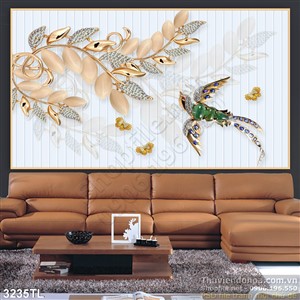 Tranh lụa 3d trang trí dán tường đẹp nhất