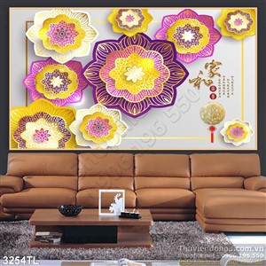 Tranh điêu khắc hoa trang trí tường đẹp