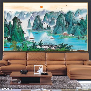 Tranh thác nước phong thủy trang trí treo tường đẹp