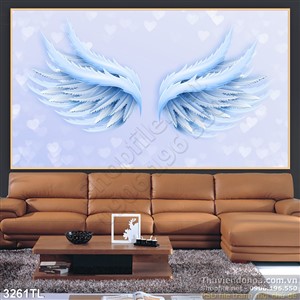 Tranh đôi cánh thiên thần trang trí tường đẹp