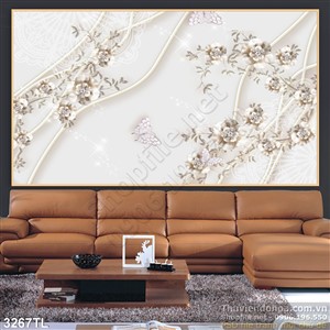 Tranh lụa 3D hoa kim cương đẹp nhất