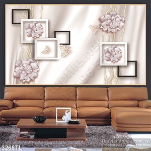 Tranh lụa 3D hoa trang trí tường đẹp nhất