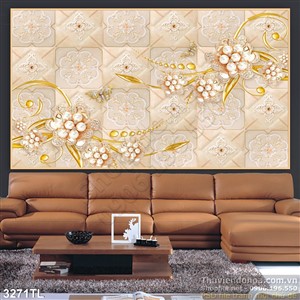 Tranh 3D hoa in gạch chất lượng cao