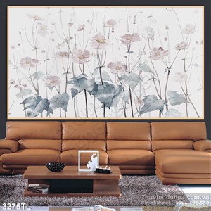 Tranh màu nước hoa trang trí dán tường đẹp nhất