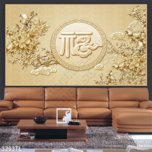 Tranh điêu khắc hoa mẫu đơn đẹp nhất