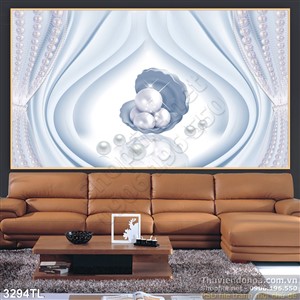 Tranh 3D ngọc trai trang trí treo tường đẹp