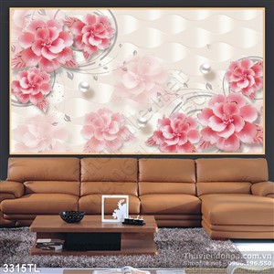 Tranh 3D hoa giả ngọc đẹp độc đáo