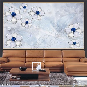 Tranh 3D hoa trang sức đẹp nhất