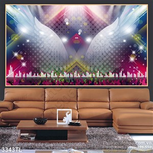 Tranh đôi cánh ánh sáng trang trí sân khấu