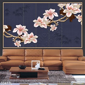 Tranh hoa 3D trang trí tường đẹp nhất