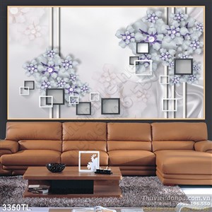 Tranh 3D hoa nghệ thuật trang trí phòng ngủ