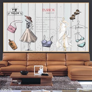 Tranh thời trang trang trí cửa hàng