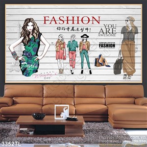 Tranh trang trí shop quần áo đẹp