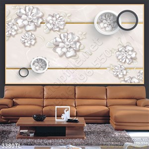 Tranh 3D hoa trang trí phòng ngủ đẹp