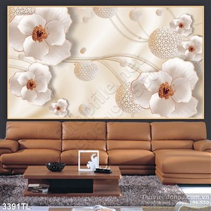 Tranh lụa hoa kim cương trang trí đẹp