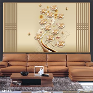 Tranh 3D điêu khắc trang trí tường hiện đại