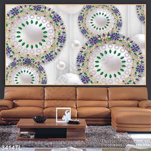 Tranh 3D các loại đá quý nghệ thuật