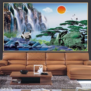 Tranh thác nước phong thủy đẹp nhất