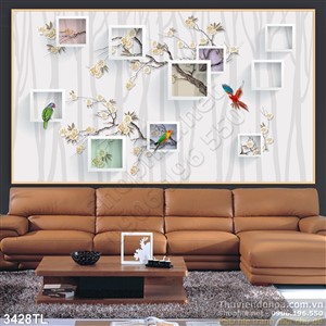 Tranh 3D hoa nghệ thuật trang trí phòng ngủ
