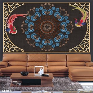 Tranh 3D hoa văn trang trí đẹp