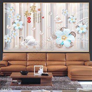 Tranh hoa giả ngọc thư pháp đẹp nhất