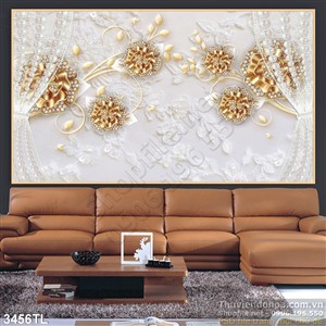 Tranh 3D hoa nghệ thuật trang trí treo tường đẹp