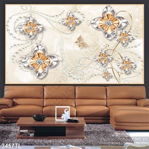 Tranh 3D hoa kim cương trang trí nghệ thuật