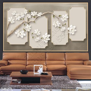 Tranh hoa mai trang trí tết đẹp