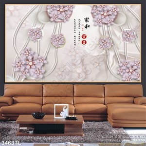 Tranh lụa 3d thư pháp trang trí tường đẹp nhất