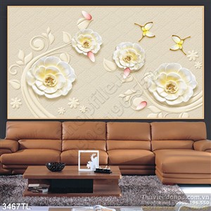 Tranh điêu khắc hoa trang trí phòng ngủ