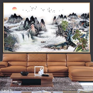 Tranh sơn dầu thác nước đẹp nhất