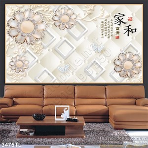 Tranh thư pháp hoa mai trang trí tường đẹp