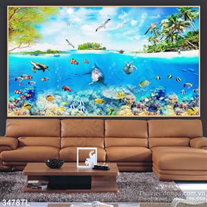 Tranh đại dương trang trí phòng cho bé