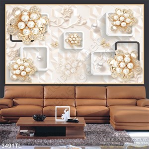 Tranh hoa kim cương in gạch đẹp