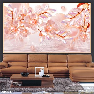 Tranh lụa hoa Mai trang trí phòng ngủ đẹp