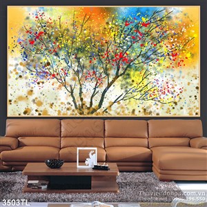 Tranh mùa nước nghệ thuật treo tường