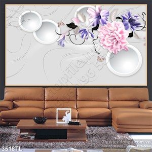 Tranh 3D hoa mẫu đơn đẹp nhất