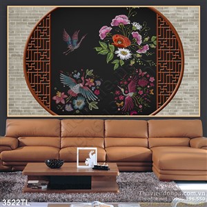 Tranh hoa trang trí phòng khách đẹp