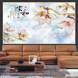 Tranh hoa giả ngọc thư pháp trang trí phòng ngủ