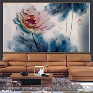 Tranh điêu khắc hoa Sen nghệ thuật