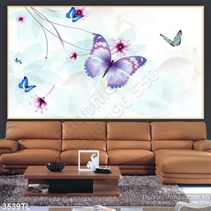 Tranh bươm bướm dán tường đẹp