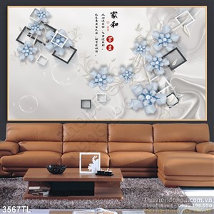 Tranh lụa 3D hoa giả ngọc đẹp nhất