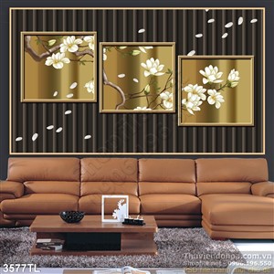 Tranh bộ hoa trang trí phòng khách