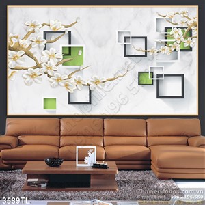Tranh 3D hoa nghệ thuật trang trí tường