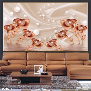 Tranh lụa 3D hoa trang trí phòng ngủ đẹp