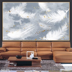 Tranh sơn dầu lông chim trang trí tường đẹp