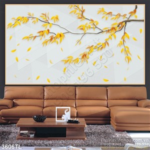Tranh cây mùa thu in kính UV chất lượng cao