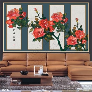 Tranh màu nước hoa hồng đẹp nhất