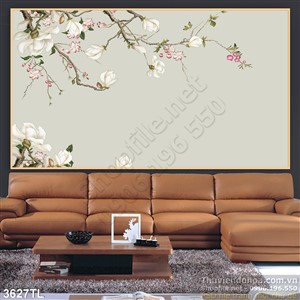 Tranh hoa Mộc lan trang trí dán tường